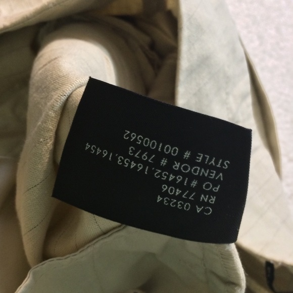 Club Monaco beige striped linen pants sz0 - Picture 7 of 7